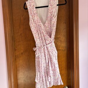 Draper James Pink Sleeveless Wrap Sundress
